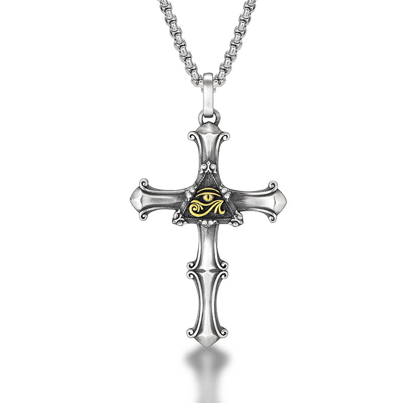 Wholesale necklace men's trendy retro high street personality pendant